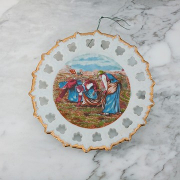 法國復古 Les Glaneuses 裝飾陶瓷碟