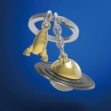 【Hook's】Metalmorphose 比利時鑰匙圈( 金色土星 )