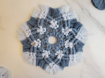 Macrame 編織雪花杯墊