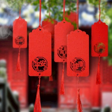 現貨 日日囍∞祈福許願牌 木牌掛飾 許願牌 流蘇掛飾 福字掛飾 廟宇裝飾 過年裝飾 春字 新年布置 廟宇木牌