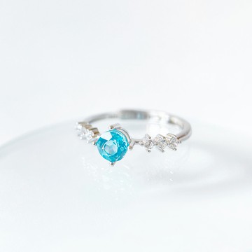 2件85折 | 斯里蘭卡磷灰石純銀戒指 (全淨體VVS級)