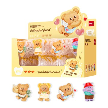 得力Deli butterbear造型壓克力夾/HY401/45x45x20