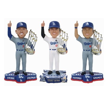 MLB 洛杉磯道奇隊 2024 年世界大賽冠軍搖頭娃娃 手持獎盃 限量版 8英吋 WS24LD-【iSport愛運動】