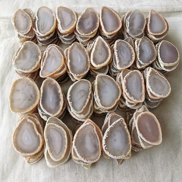 【灰白色】天然瑪瑙風鈴片原色本色教學瑪瑙片樣板 寫字片打孔片