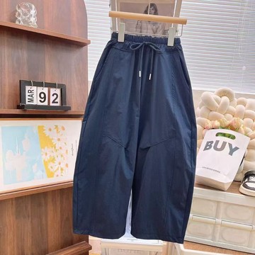【台灣出貨】夏季透氣親膚兒童褲子夏季薄款2026新款洋氣兒童休閒中大童長褲潮
