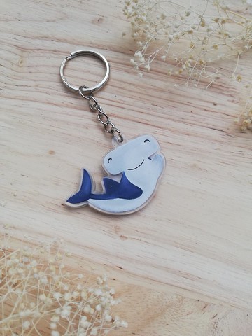 造型鯊魚造型壓克力鑰匙圈
