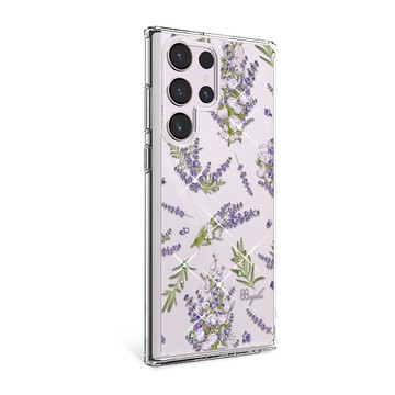 APBS Samsung S26/S25/S24/S23系列 輕薄防摔水晶彩鑽手機殼-小清新-薰衣草