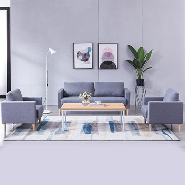 優樂悅~辦公沙發布藝茶幾組合簡約現代會客區三人位簡易套裝小戶型辦公室【可開發票】 免運 辦公桌