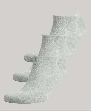 Superdry Women's Unisex Organic Cotton Trainer Sock Pack Grey / Grey Marl - Size: S/M