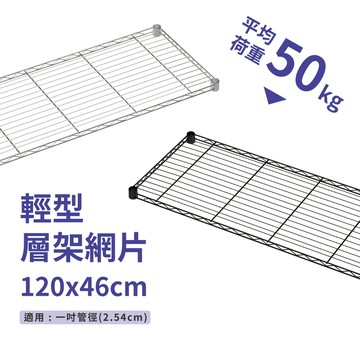 鐵架配件~層架專用輕型網片-120x46(電鍍色/黑色)-耐重50kg》鐵網/鐵片/波浪架/置物架/鍍鉻架/鐵力士架
