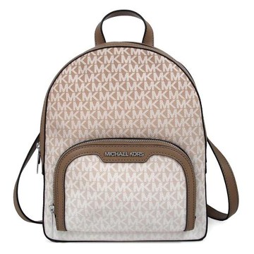 MICHAEL KORS JAYCEE 防刮LOGO雙層後背包(卡其色漸層/中款)