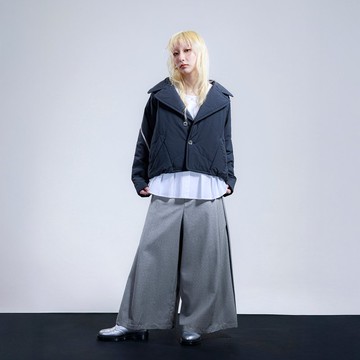 【匠心特選】靜層鋪棉翻領短版外套