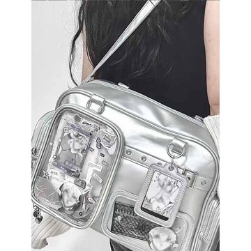 新品特惠🎉日韓系小衆痛包娃谷兩用包大容量追星人娃包雙肩斜挎學生日常痛包單肩側包 斜跨包 托特包