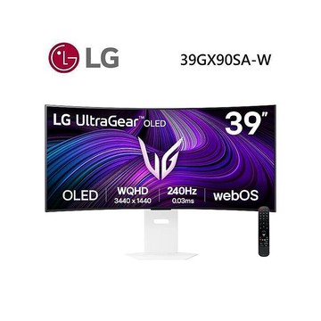 LG 樂金 39GX90SA-W 39吋 UltraGear™ 21:9 WQHD 240Hz OLED曲面智慧電競螢幕(預購)