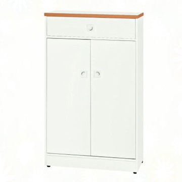 文創集-南亞塑鋼   川崎  南亞塑鋼2.4尺雙開門單抽中高鞋櫃-71.5x34.3x116.2cm免組