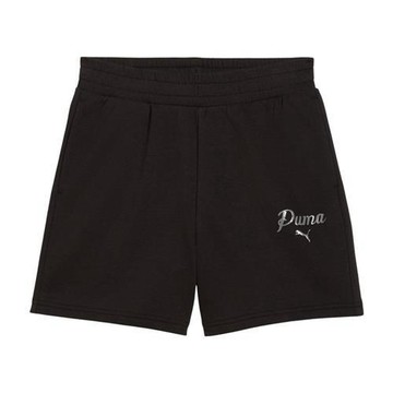 Puma 高腰短褲 女裝 5吋 歐規 黑【運動世界】69176201