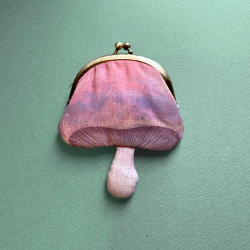 Kinoko gamaguchi 錢包 --Lepista nuda --錢包、零錢包、小包、小包