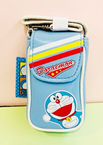 【震撼精品百貨】Doraemon 哆啦A夢 Doraemon皮製手機套-藍色 震撼日式精品百貨