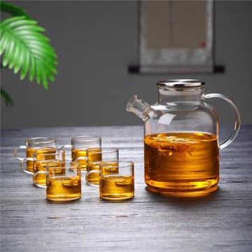 耐高溫玻璃茶壺茶具套裝家用泡茶煮茶壺果茶大容量防爆涼水壺過濾