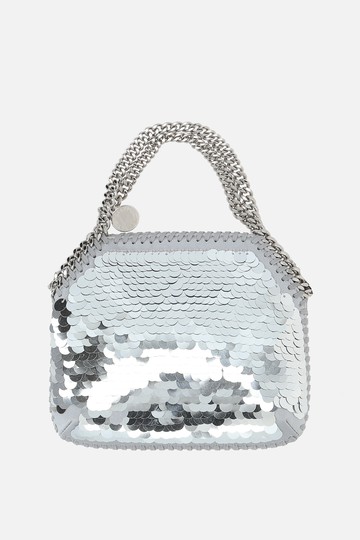 STELLA McCARTNEY Falabella mini sequinned satin tote bag Woman