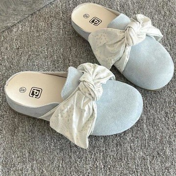 【Alice】韓國設計波西風小羅馬鞋一腳蹬懶人鞋娃娃鞋厚底鞋勃肯涼鞋編織涼鞋(包頭/厚底/涼拖鞋/洞洞鞋/增高鞋)藍色