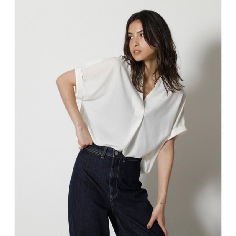 BACK TWIST SKIPPER BLOUSE/バックツイストスキッパーブラウス