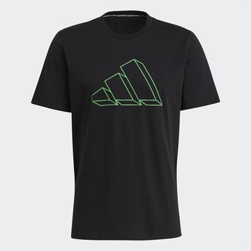 adidas M FI GFX Tee 黑T 短袖 上衣