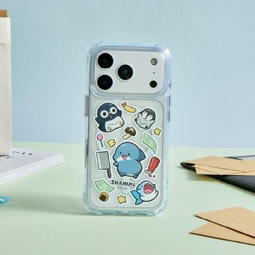 鯊西米翹屁屁抗黃防摔MagSafe iPhone手機殼-亂花款