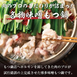 ふるさと納税 博多味噌もつ鍋 3〜4人前セット [a0436] 株式会社Meat Plus ※配送不可：離島添田町 ふるさと納税 福岡県添田町