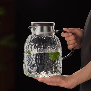 高顏值冷水壺玻璃耐高溫家用大容量涼水杯壺套裝客廳扎壺泡茶壺