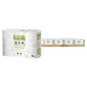 蒲公英 環保捲筒衛生紙 100%再生紙製造  6捲  16袋