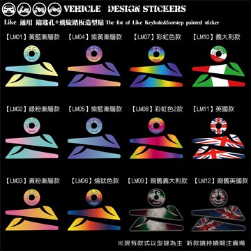 【硬漢六輪精品】 KYMCO LIKE LIKEII 二代 LIKE125 150 鑰匙孔 飛旋踏板貼 (版型免裁切)