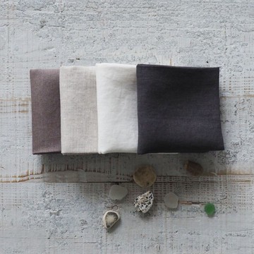 亞麻素色手帕 小方巾