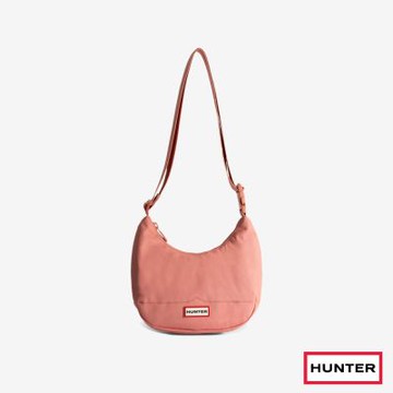 HUNTER - 尼龍迷你Hobo包-蜜桃粉