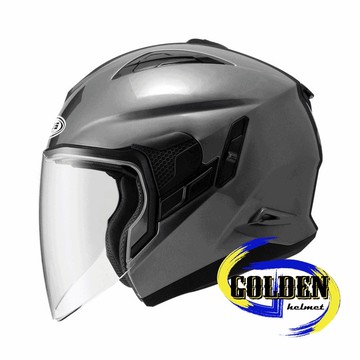 ZEUS 613B 素色 新鐵灰 3/4罩安全帽 九合一造型多變 可加購下巴變全罩 (內藏墨鏡)