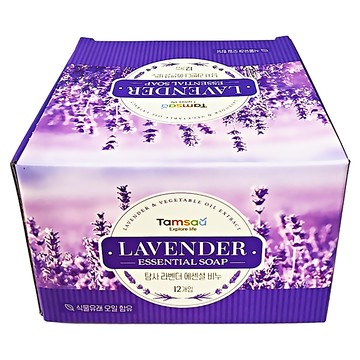 Tamsaa 薰衣草精油香皂 12個 蘊含植物萃取精油 獨立包裝  90g