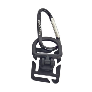 CoolCamp 戶外露營織帶扣掛勾 附收納袋 10個  黑色 + 銀色  不適用