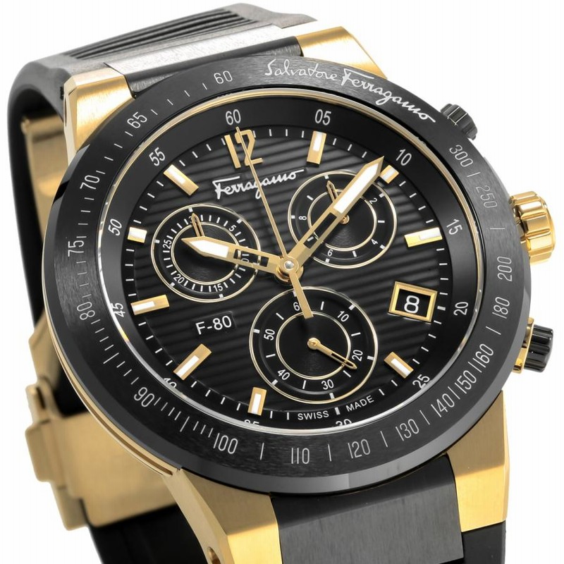 フェラガモ Ferragamo メンズ 時計 F-80 クォーツ ブラック