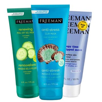 Freeman美容大賞亮白保濕組(玻尿酸儲水+死海泥+小黃瓜)★市價2250