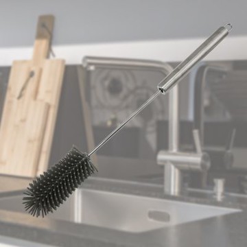 不鏽鋼旋轉式矽膠杯瓶刷-4支