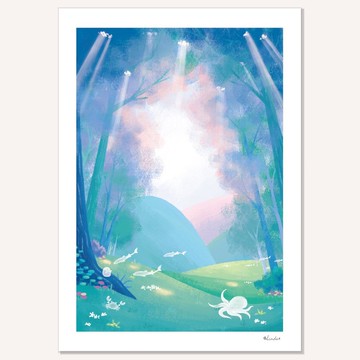 印刷裝飾畫 掛畫 無框畫【進入森林】