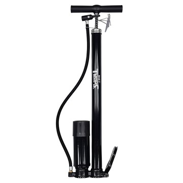 TROPS 特波士 立式高壓打氣筒 全長約54cm 附氣壓表  黑色  1個