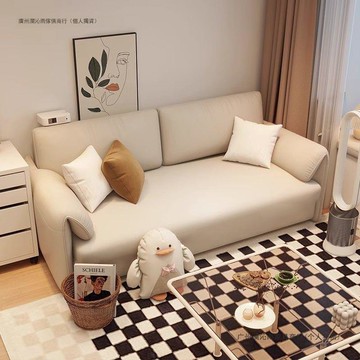 大象耳朵沙發小戶型家用公寓出租屋客廳簡約風布藝直排沙發貓抓皮【0113103DD】