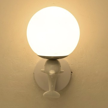 北歐個性創意海豚兒童led臥室床頭燈現代簡約樓梯過道陽臺墻壁燈