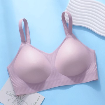 【Amhome】超薄果凍乳膠內衣薄款聚攏收副乳防下垂美背無痕文胸無鋼圈胸罩# 118321 (現貨+預購)