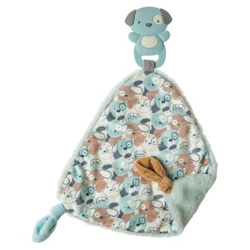 Mary Meyer 蜜兒 固齒安撫巾 QQ狗 矽膠材質 口慾期安撫 柔軟材質 打結角角  1個