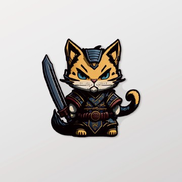 NO.2/戰國喵喵/車貼、軟磁 SunBrother孫氏兄弟 防水貼紙 車貼貼紙 軟性磁貼