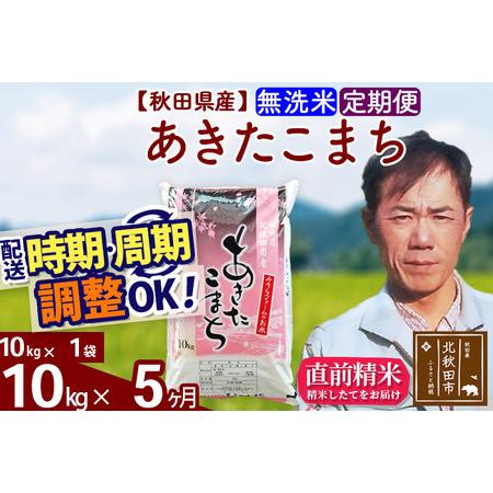 ふるさと納税 《定期便5ヶ月》＜新米＞秋田県産 あきたこまち 10kg(10kg袋) 令和5年産 お届け時期選べる 隔月お届けOK お米 みそら.. 秋田県北秋田市