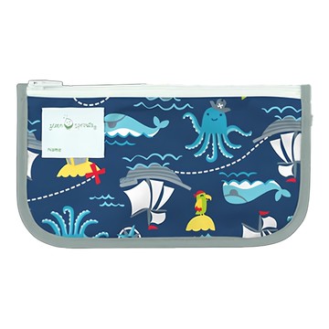 green sprouts 小綠芽 可重複使用食物袋 零食袋或小物收納袋  海上樂園  1組  固齒器 奶嘴