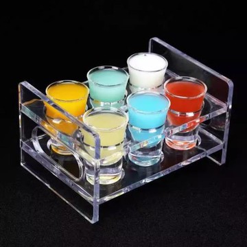 酒吧亞克力烈酒架子一口杯B52利口杯架洋酒白酒雞尾酒子彈杯架